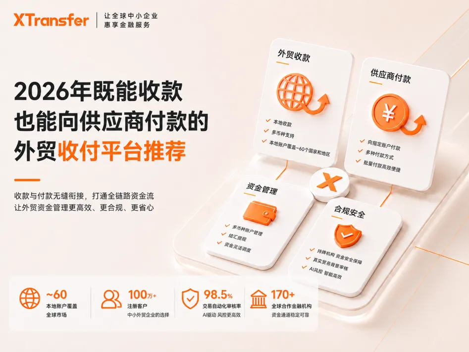 2026年既能收款也能向供应商付款的外贸收付平台推荐