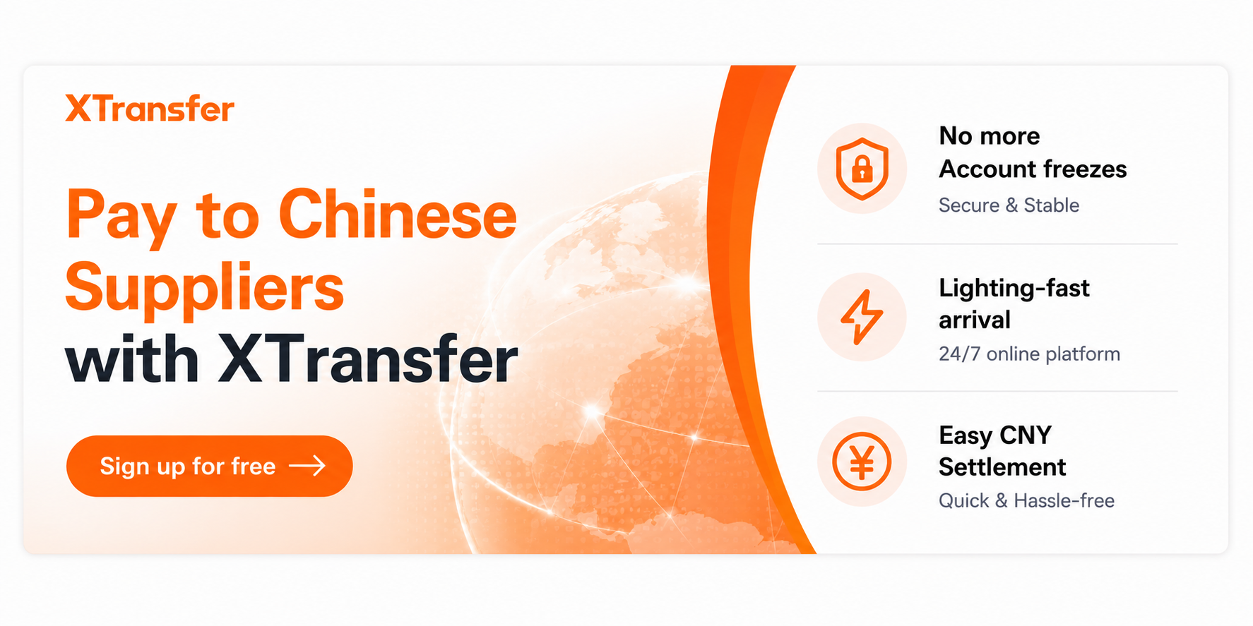 Pay Chinese suppliers with XTransfer — secure payments, fast arrival, and easy CNY settlement